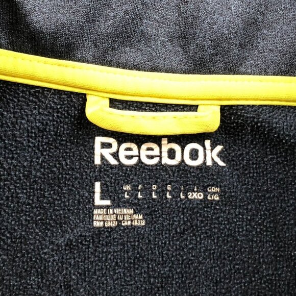 Reebok Mens Jackets Large 1/4 Zip Pullover Fleece Athleisure Activewear Navy - Picture 3 of 13